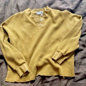 Back Beat Co. Olive Waffle Top